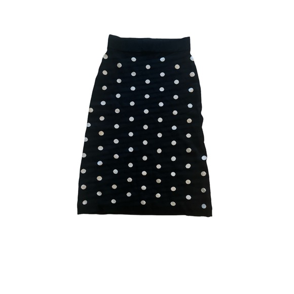 Women S Victor Glemaud for Target Black Polka Dot Knit Skirt Pencil Stretch - Picture 1 of 4